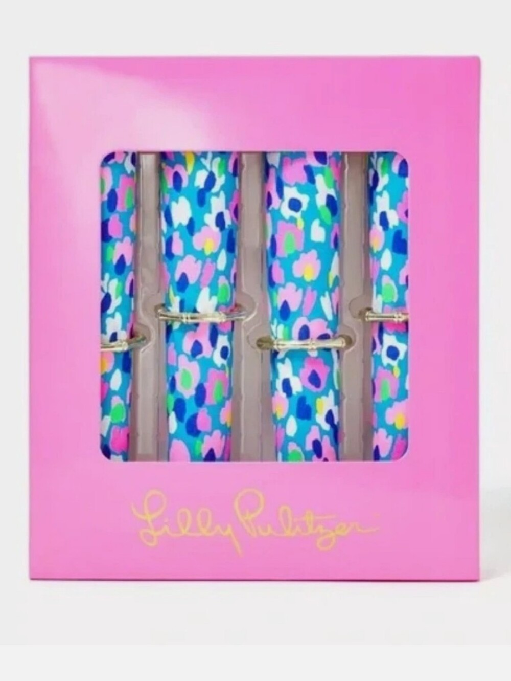 Lilly Pulitzer napkin set "Hottie Dottie" print, featuring four napking